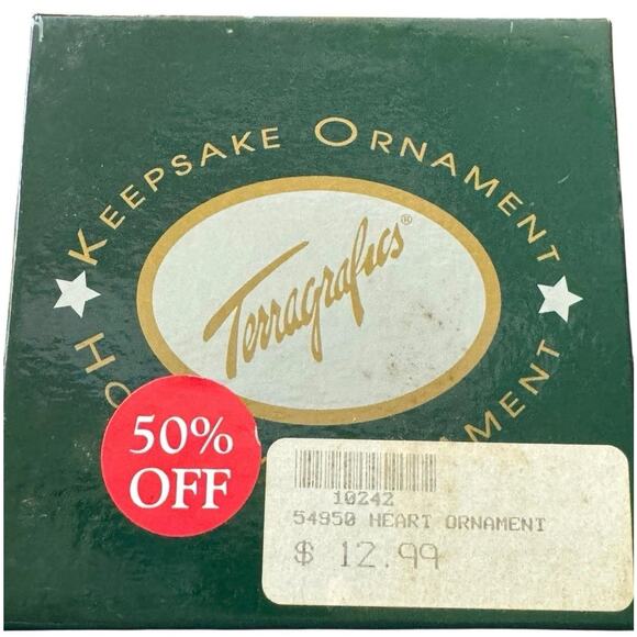 Locket Keepsake Holiday Ornament 2 Photos 2000 Terragrafics Burnes Of Boston - Picture 6 of 8